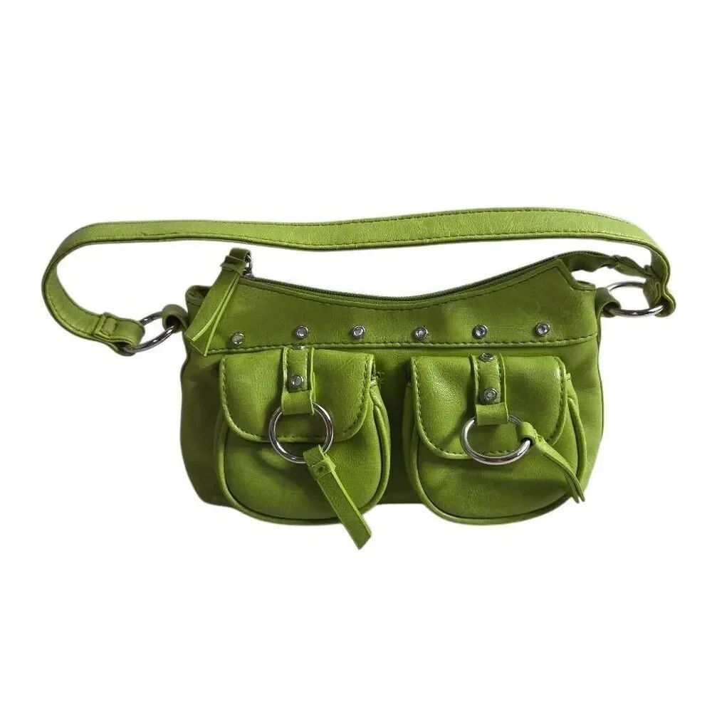 Lime green purse 9x3"